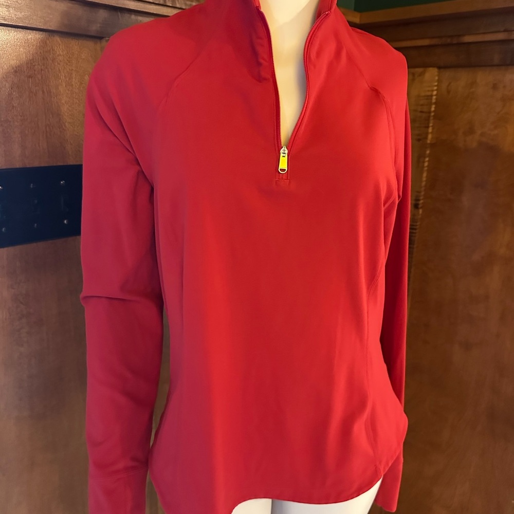 Athleta Women's Red Quarter-Zip Top